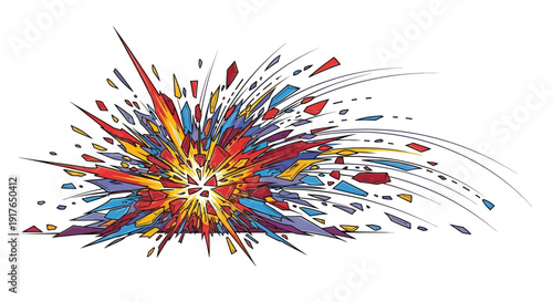 Colorful Explosion Background.