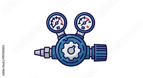 Industrial Pressure Gauge Instrument.