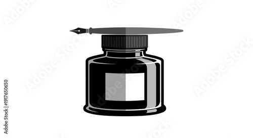 Ink Bottle and Quill.