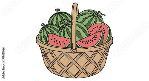 Watermelon in a Basket.