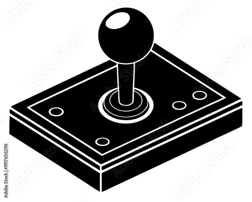 Gaming Arcade Joystick Silhouette Vector Icon