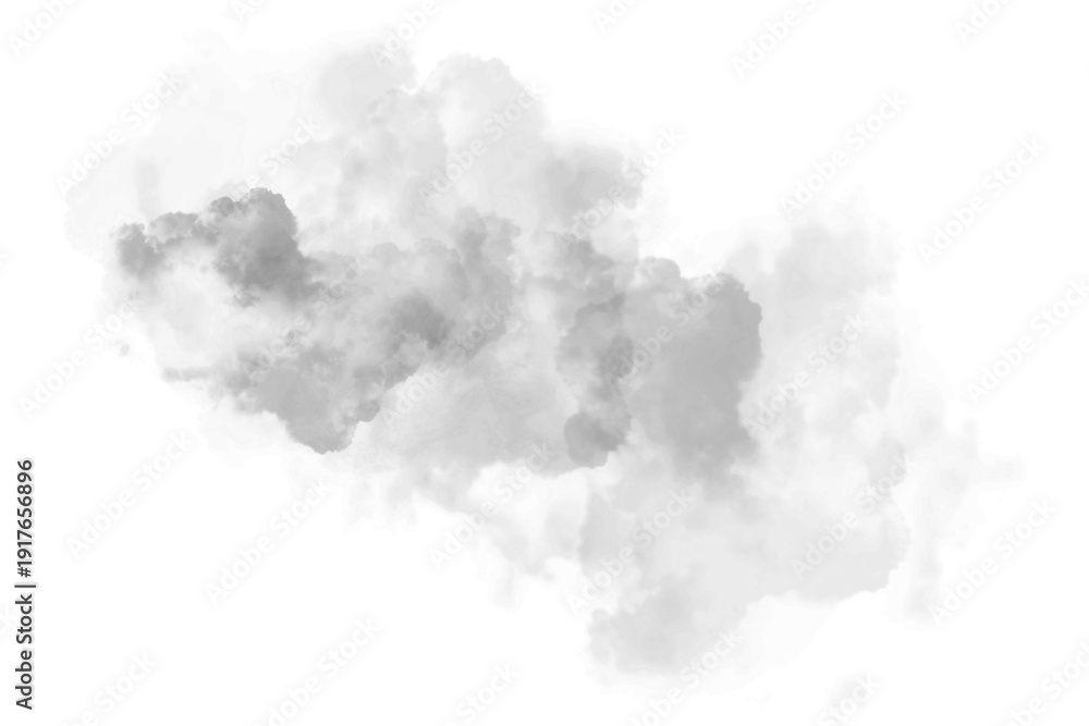 Obraz premium Realistic Abstract Grey Cloud Smoke Formation Soft Airy Calm Minimal Clean Atmospheric Fog Mist Decoration Overlay
