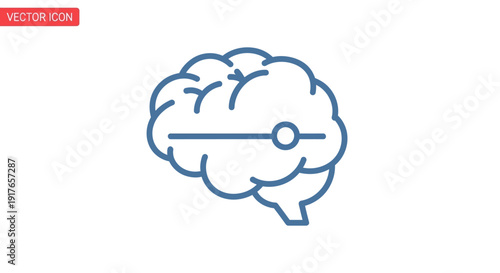 Brain with search line.