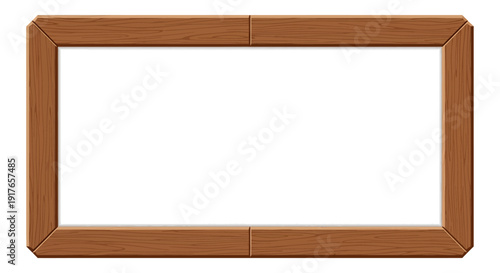 Brown Wooden Picture Frame.