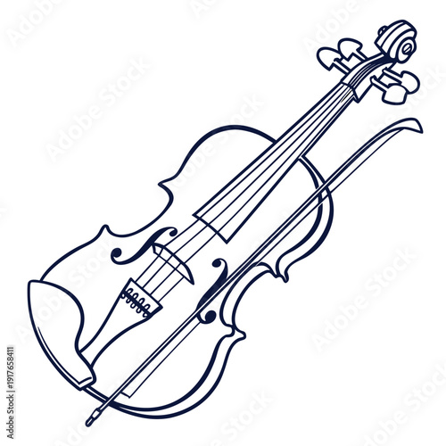 viola  on white background