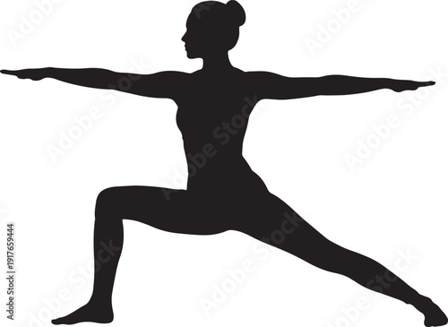 vector of a women doing yoga