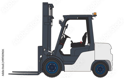 フォークリフト　イラスト　ベクター