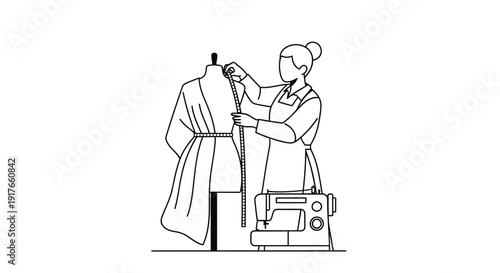 Clothing Designer Workspace – table, fabrics, and ideas