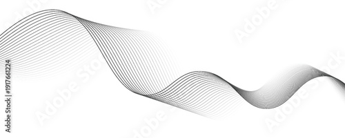 Abstract grey wavy lines background. Digital frequency track equalizer. Abstract frequency sound wave lines and technology curve lines background. Abstract background with business lines background.