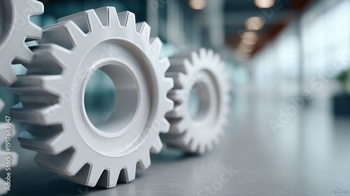 Gears in motion: Close-up v...