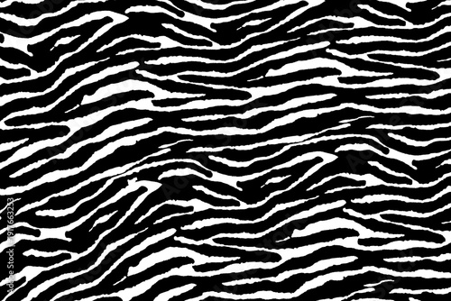 Bold Zebra Stripes Seamless Pattern Background animal print