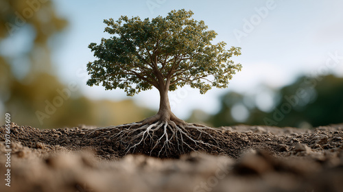 Rooted Growth: A solitary t...