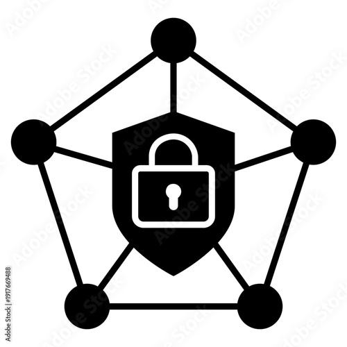 Firewall vector icon. Cybersecurity Illustration sign. Computer antivirus symbol. Data protection logo.