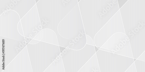 3D white geometric abstract background overlap layer on bright space with rounded triangles effect decoration. Graphic design element modern style concept for banner
