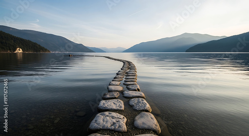 lake and mountains