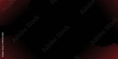 Red halftone wave gradient texture. Retro dotted wallpaper.