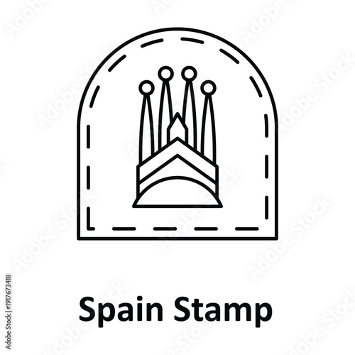 Spain Stamp Vector Icon which can easily modify or edit