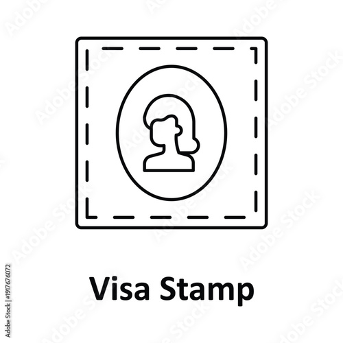 Visa Stamp Vector Icon which can easily modify or edit