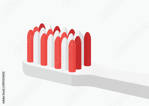 Modern Vector Plastic Toothbrush Illustration Artwork Creative Design Template 