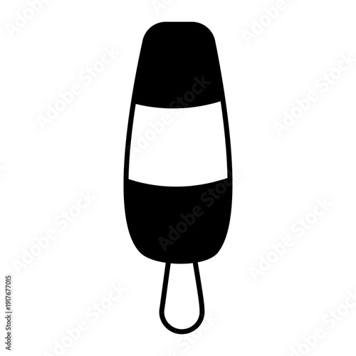 Ice cream vector icon. Waffle cone illustration sign. Ice lolly symbol. Frozen juice logo.