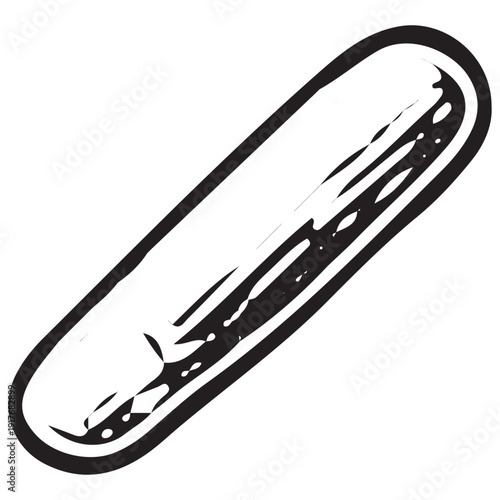 Rolling pin sketch, wooden dough roller illustration, baking utensil vector