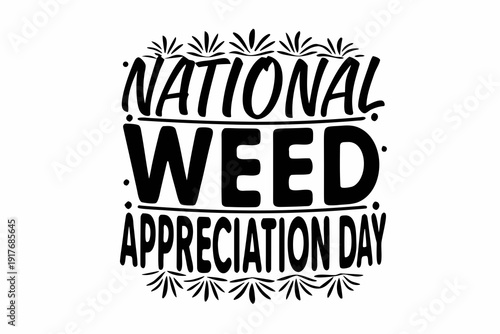 Wild Plants and Garden Nature Vector Illustration, National Weed Appreciation Day