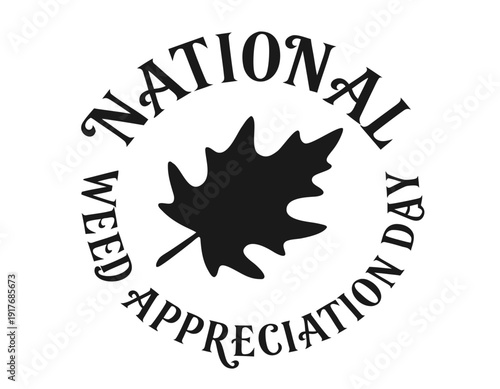 National Weed Appreciation Day Vector, Garden and Wildflower Illustration