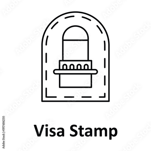 Visa Stamp Vector Icon which can easily modify or edit