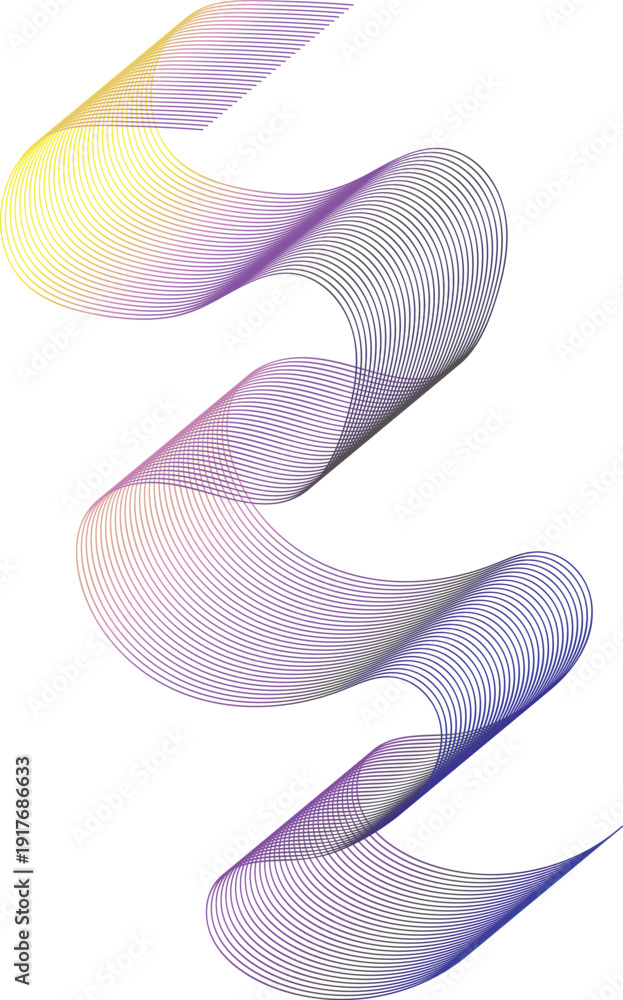 Fototapeta premium Abstract colorful wave background vector with smooth pink and blue flowing curves and modern design style