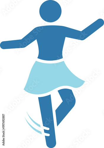Woman Dancing Icon Illustration