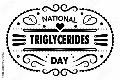 National Triglycerides Awareness Day Vector, Heart Health and Cholesterol Concept