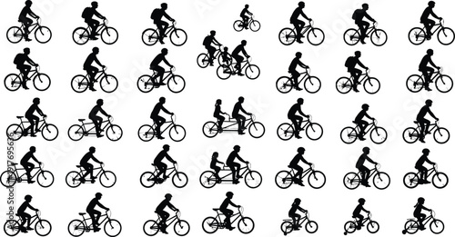 Bicycle riders include tandem and single touring.