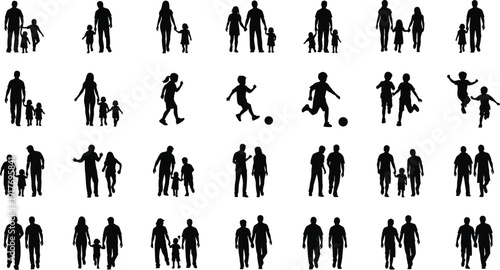 Family figures show diverse group pairings.