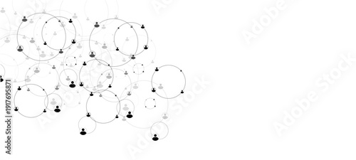 Abstract tech network connection dots. Digital technology and big data analysis background Christmas tree made of stars abstract technology background black ink splashes collide isolated