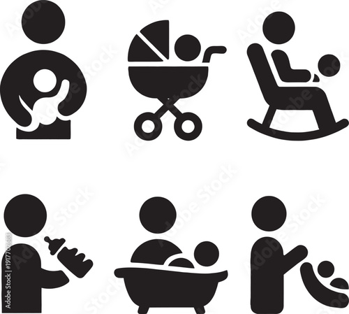 Parenting baby care newborn infant health mother father family love childhood nurturing development protection.