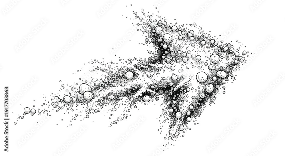 Obraz premium Digital arrow data points growth sketch art