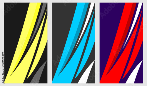 Vibrant abstract decals on gray background for decal a22 designs