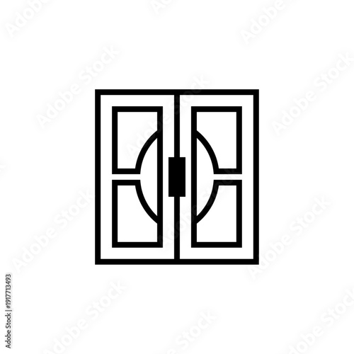 Illustration of semicircular and square patterned door shapes