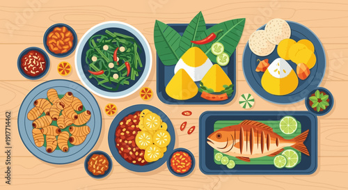 Indonesian Cuisine A Delicious Spread of Traditional Dishes and Flavors