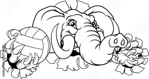 An elephant volleyball anim...