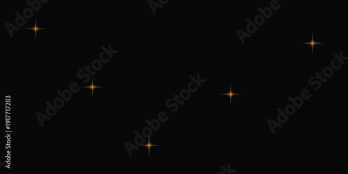 A night sky with a scattering of bright stars against a dark background
