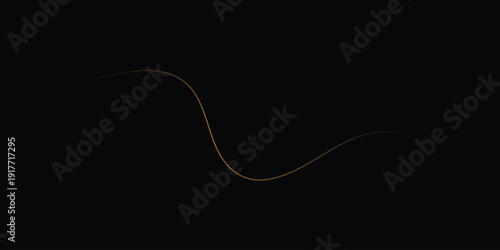 A faint glowing wavy line on a black background with subtle gradient effect