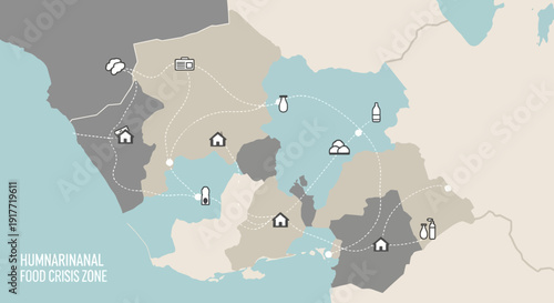 Humanitarian Food Crisis Zone Map