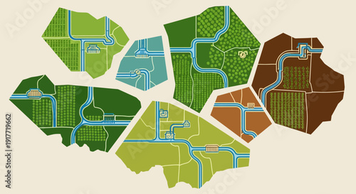 Farm Land Irrigation System Map