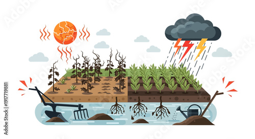drought and flood effects on plants and soil