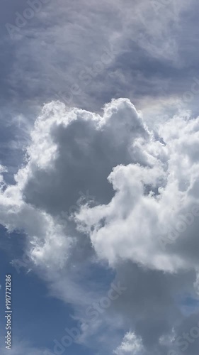 Beautiful blue sky and beautiful white cloud