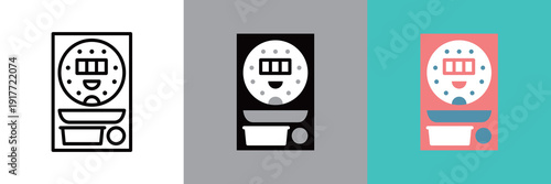 パチンコのシンプルなラインアイコン