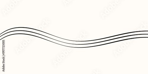 Line cable drawing and squiggle curve long with abstract tangle thin Wavy curvy thread and black pattern vector with loop squiggly spring Wire line doodle and rope squiggle divider with element