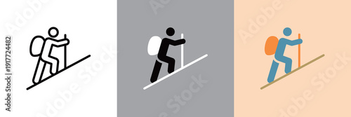 シンプルな登山アイコン