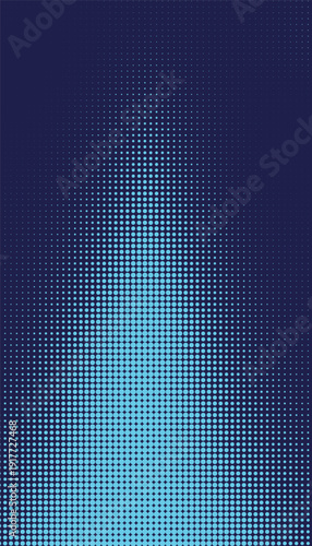 Abstract glowing blue and teal light emanating from a grid of digital dots creating a futuristic energetic and modern